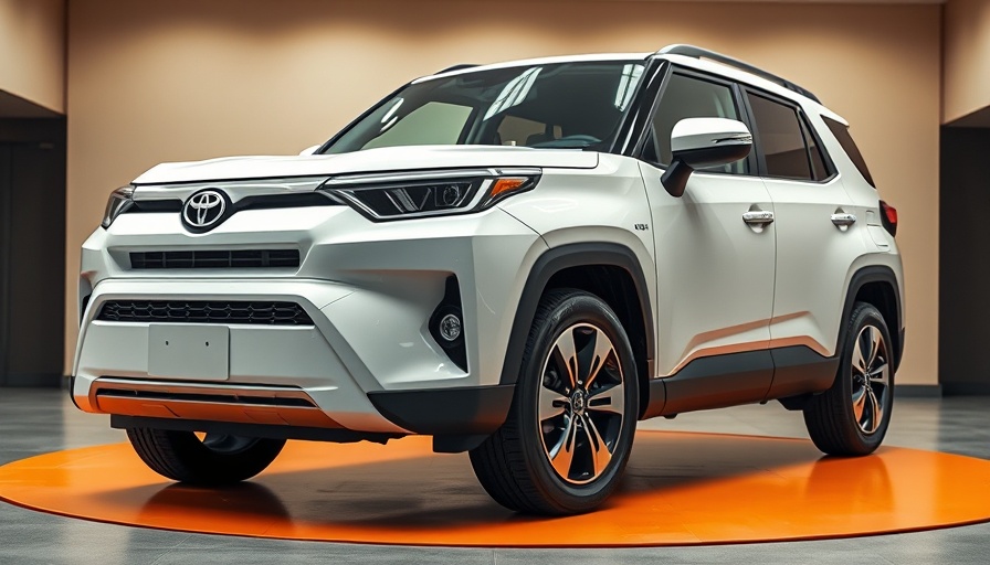 Sleek white Toyota Urban Cruiser in showroom setting.