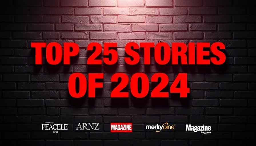 Top 25 stories 2024 cover on textured brick background.
