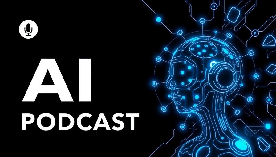 AI advancements podcast cover art with modern design