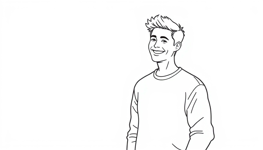 AI and Systems Co-evolution illustrated as two smiling individuals in line art.