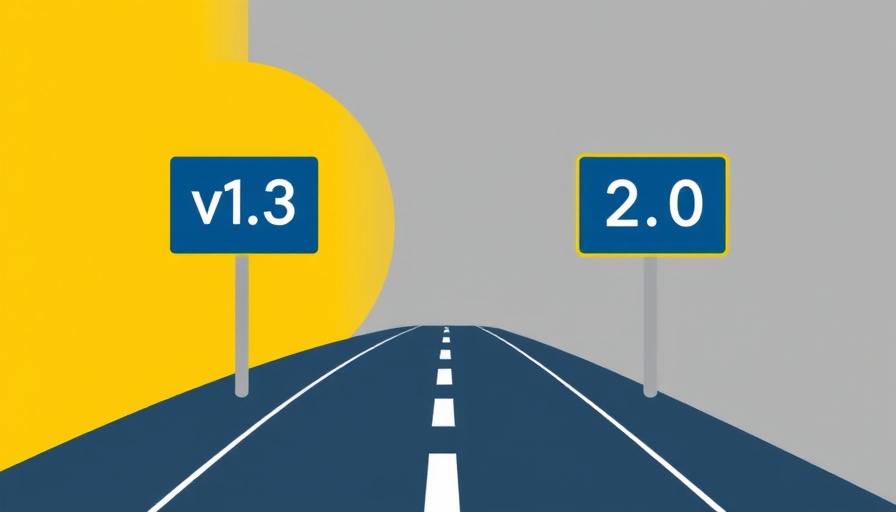 Abstract data science theme illustration with version signs and Python.