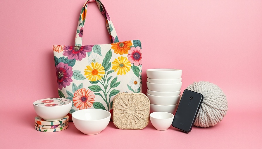 Coworker gifts guide with diverse items on pink background.