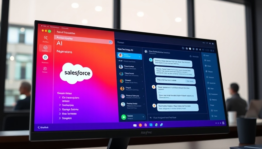 Salesforce AI software interface with dynamic data insights.