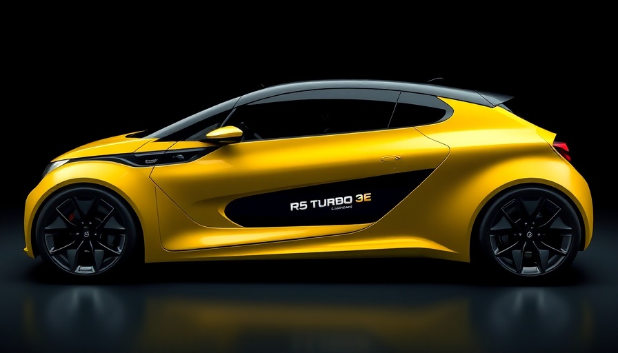 Sleek Renault electric vehicle in a minimalistic dark studio setting.