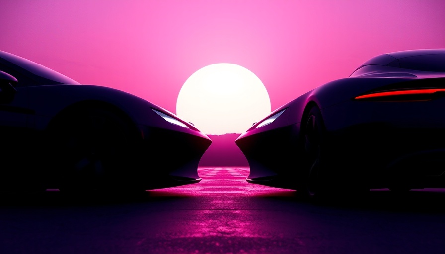 Honda 0 Series concept cars at sunset, silhouette view.