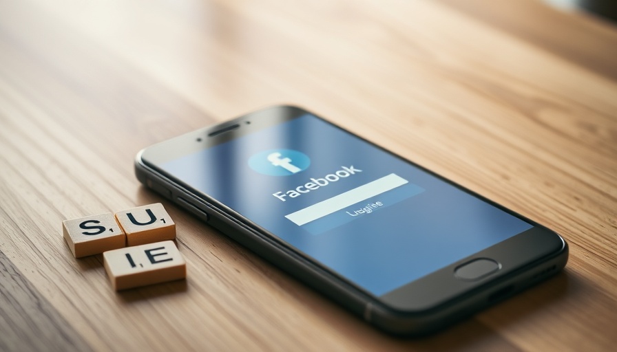 Facebook login screen with 'SOCIAL MEDIA' tiles on a table, Instagram advertising concept.