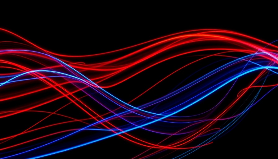 Dynamic light trails representing TensorFlow API, abstract and colorful.