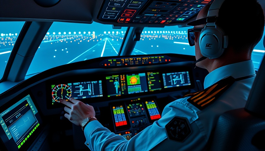 Pilot using flight planning technology in modern cockpit