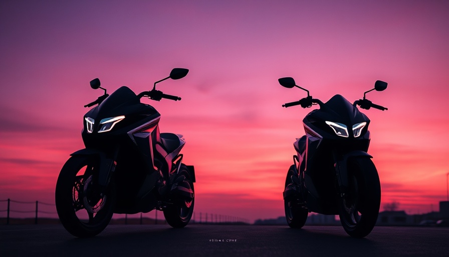 Honda Zero prototypes silhouetted against purple sunset