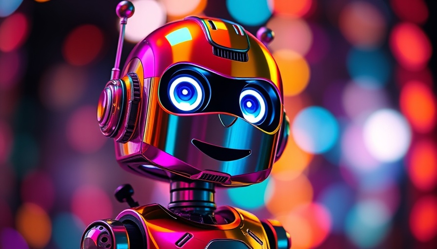 Vibrant robot illustration embodying AI fraud prevention theme