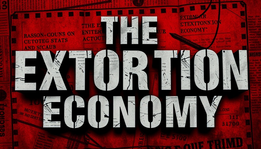 The Extortion Economy cover with bold typography on AI data sources.