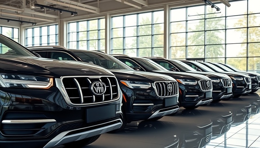 Modern SUVs in showroom with glossy finishes.