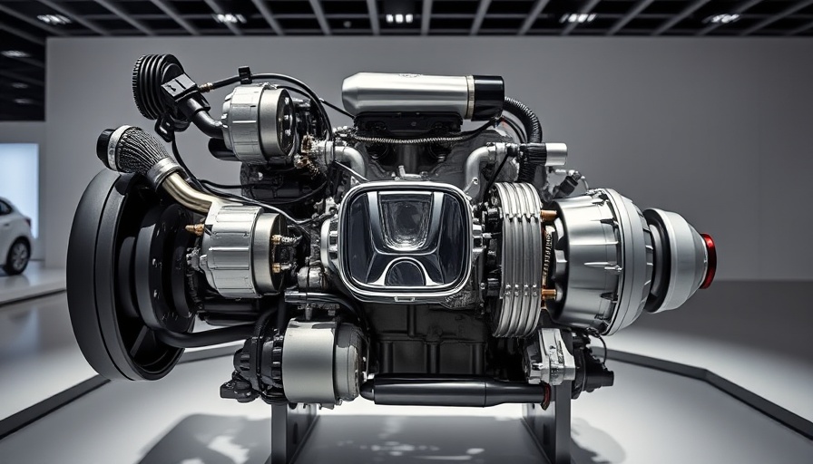 Honda hybrids powertrain display in a minimalist setting