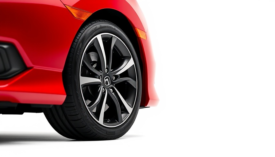 Close-up of Honda Civic facelift showing wheel design
