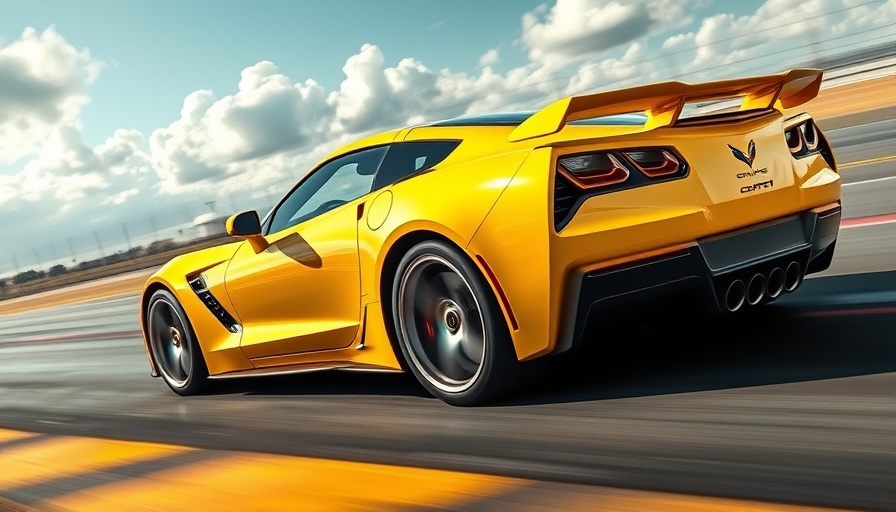 Corvette ZR1 speed on race track, showcasing motion.
