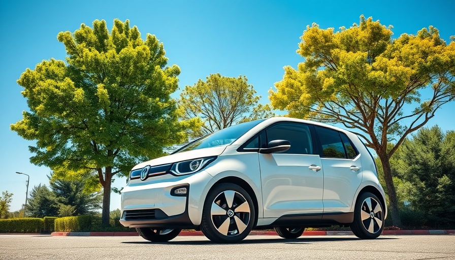 Volkswagen ID.Buzz in sunny setting with green trees