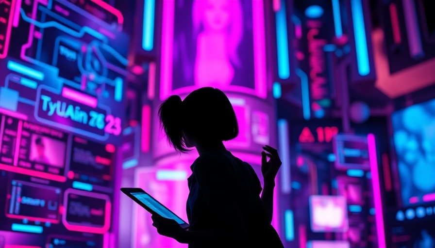 AI evaluation news on digital interface with futuristic elements.