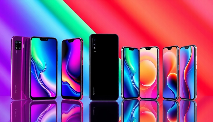 Vibrant array of the best smartphones with foldables.