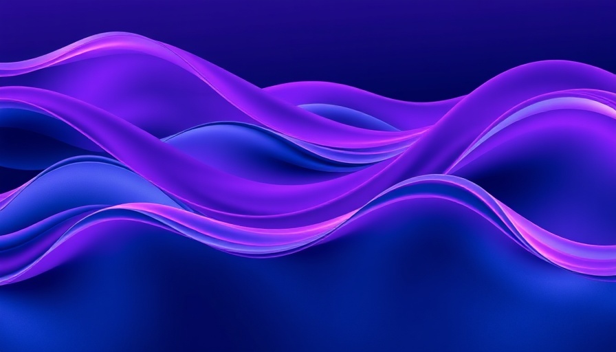 Vibrant abstract waves showcasing trade policy shifts, dynamic gradient.