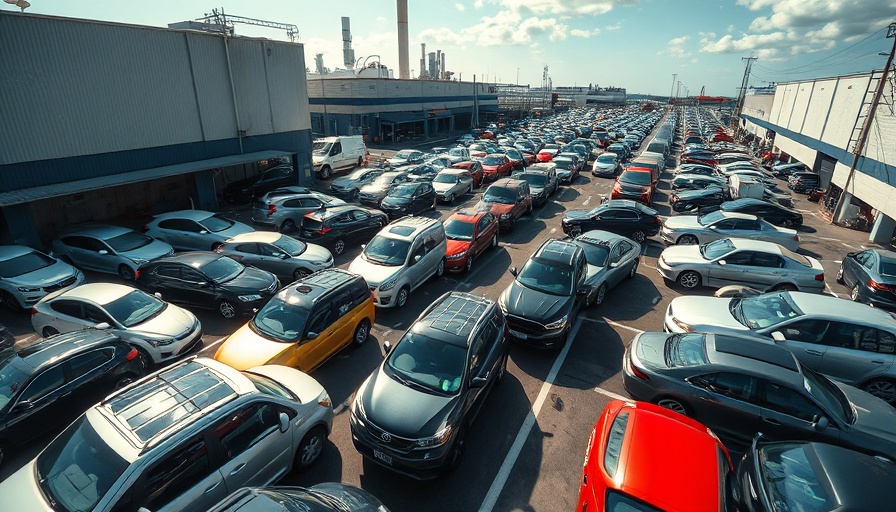Wide-angle shot of a busy parking lot depicting ABS issuance theme.