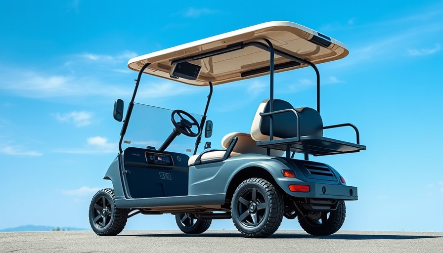 BRP retirement golf cart with touchscreen and features