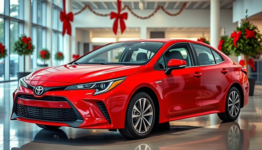 Sleek red Toyota sedan in showroom, Toyota CPO program milestone.