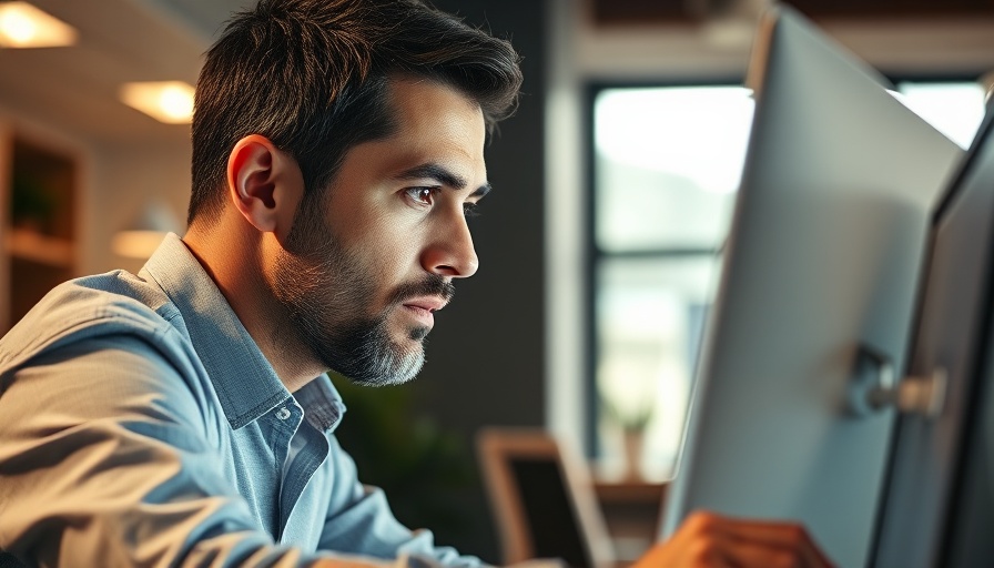 Professional using AI tax automation software in an office setting