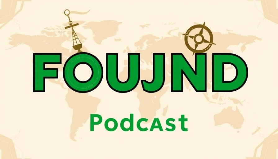 TechCrunch podcast 'Found' cover with map design.