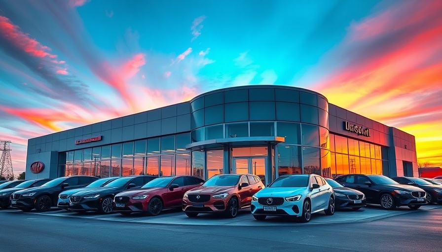 CarShop culture Penske at sunset with modern architecture