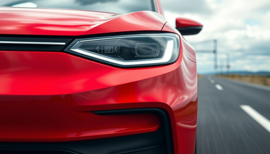 Sleek Volkswagen ID.4 close-up featuring modern headlight design.