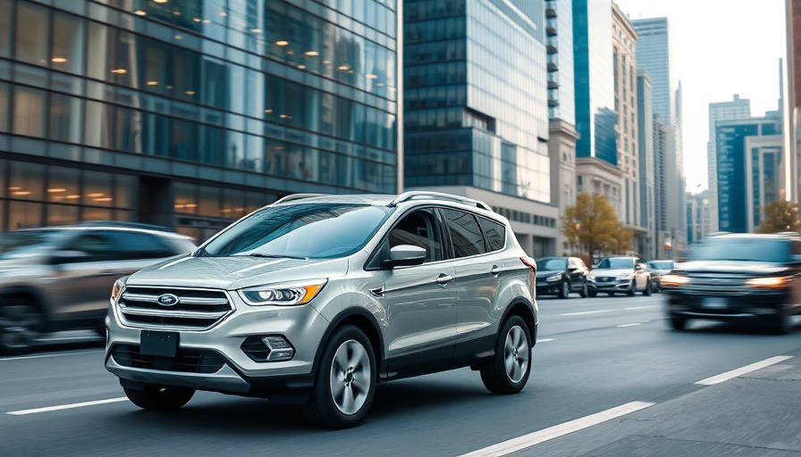 Ford Escape recall: Modern SUV in urban setting with buildings