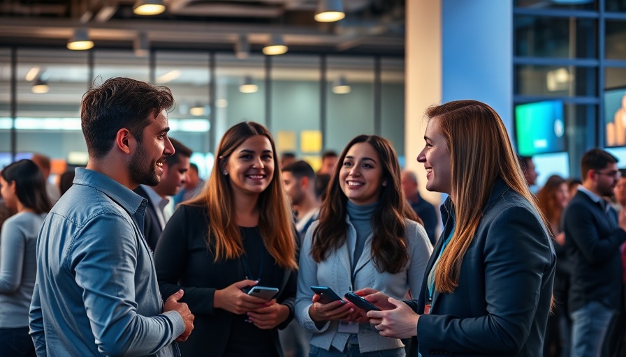 Young professionals at Silicon Valley tech event
