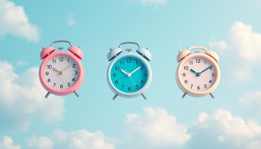 Colorful sleep gadgets floating against a blue sky.