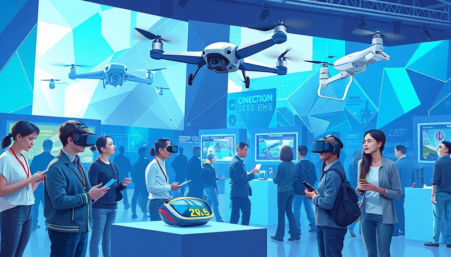 Futuristic technology showcase at CES 2025 tech event.