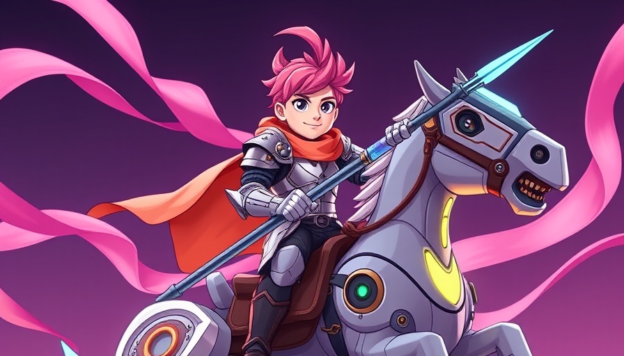 Futuristic knight with syringe lance, symbolizing Lenacapavir.