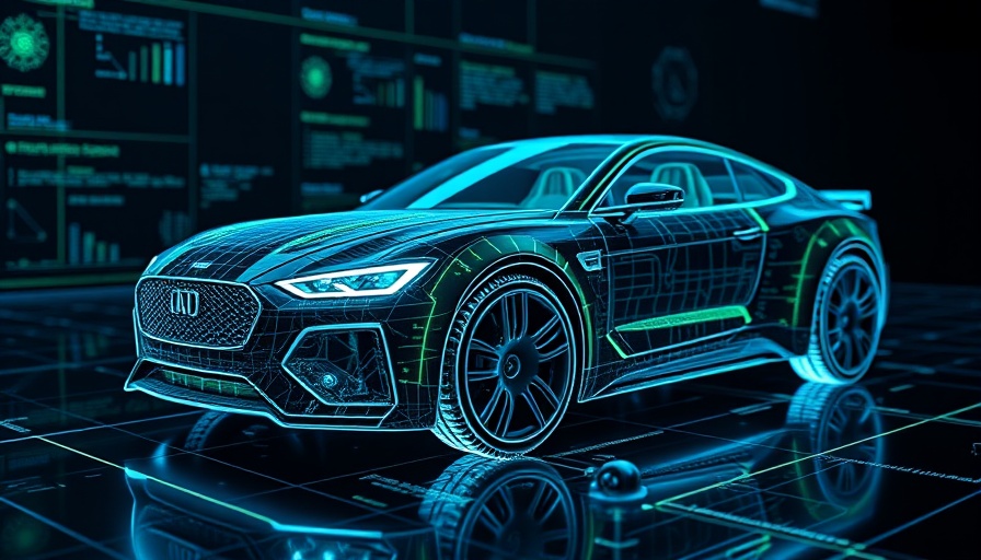 Futuristic car showcasing Gen AI in automotive design.