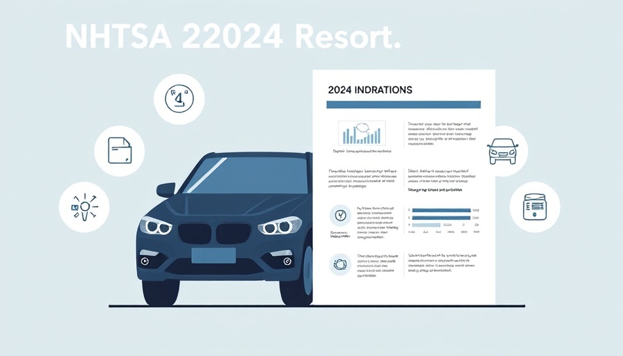 Modern graphic of 2024 vehicle recalls report by NHTSA