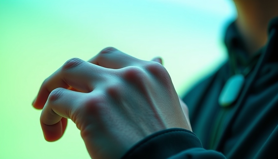 Close-up of AI hardware in sleek wearables, modern tech style.