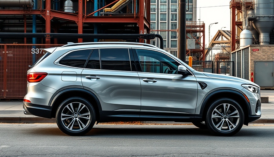 Sleek silver SUV parked in an urban setting.