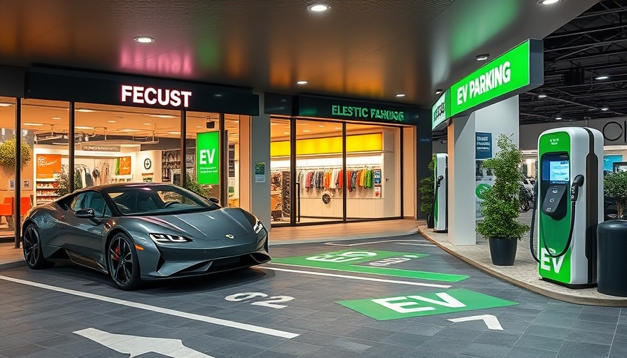 Retail EV charging station highlighting solid-state batteries.