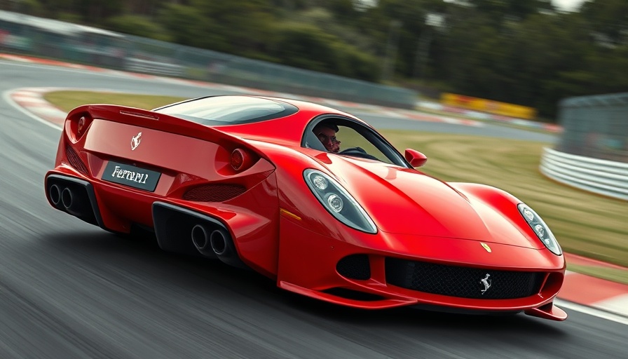 Ferrari 599XX racing on a track, showcasing speed and design.