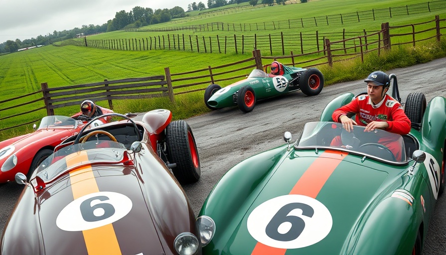 Richard Hammond electrification: Racing cars face-off in rural setting.
