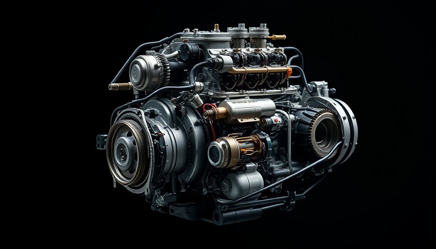 Intricate Porsche electric motor components in detailed view.