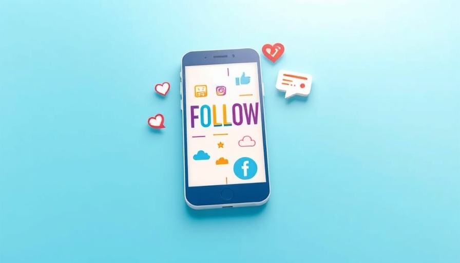 Illustration of social media interaction on smartphone screen.
