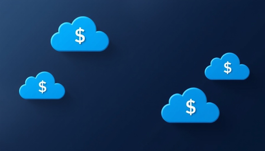 Cloud cost management illustration with dollar signs