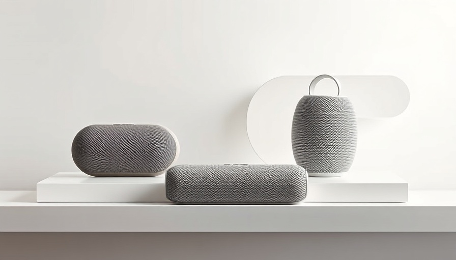 Sleek AI Bluetooth speakers on display