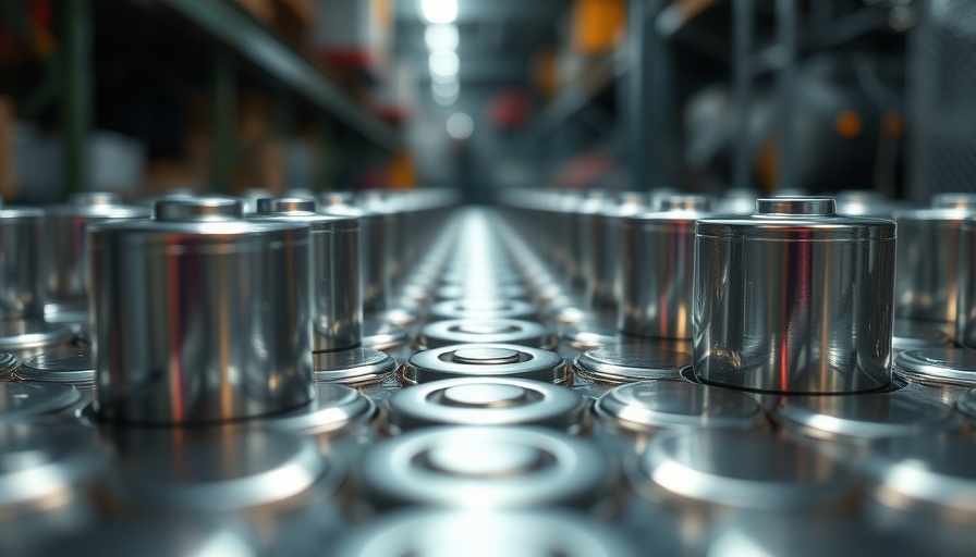 Metallic cylindrical batteries representing automotive industry updates.