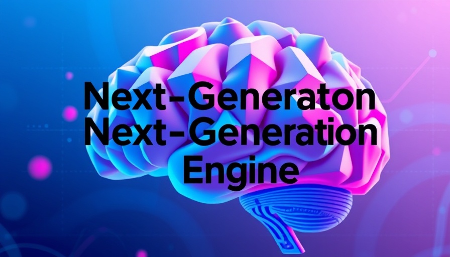 Prompt engineering graphic with brain and gradient background.