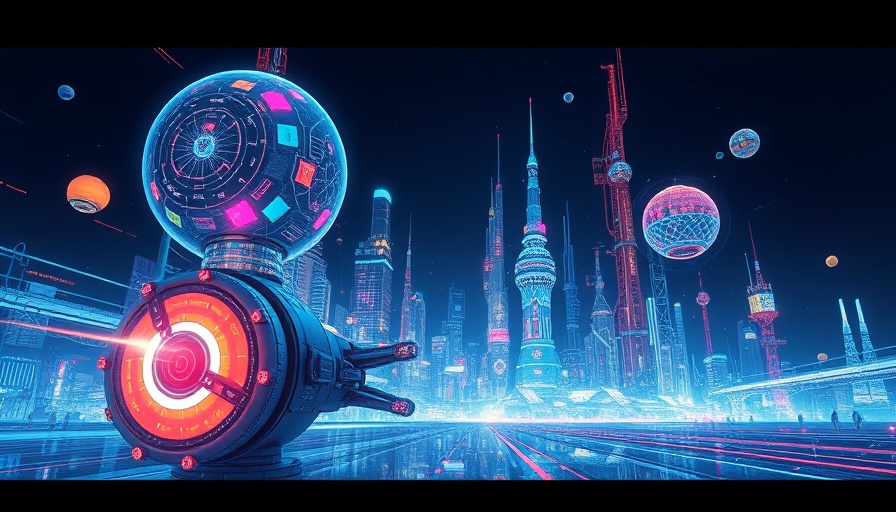 AI advancements in futuristic technology illustrations 2025