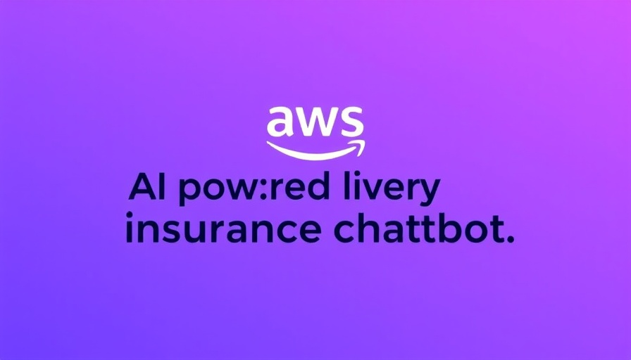 AI Insurance chatbot promotion on AWS gradient purple background